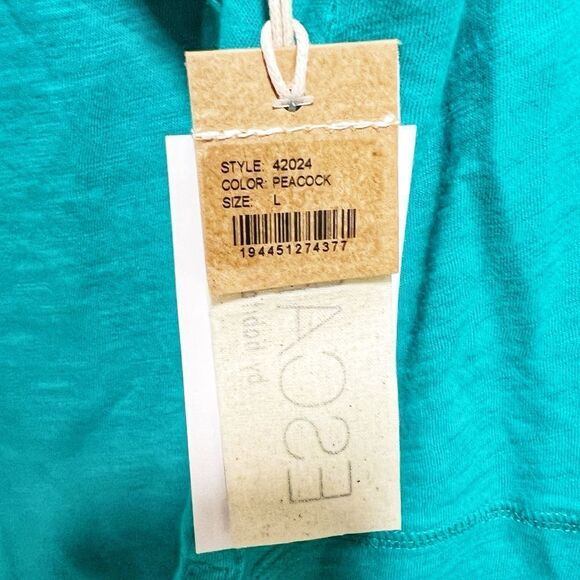 NWT Escape by Habitat Gone Glamping Peacock Print Top Sz L/XL - Picture 6 of 6